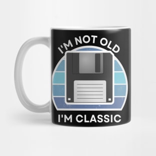 I'm not old, I'm Classic | Floppy | Retro Hardware | Vintage Sunset | '80s '90s Video Gaming Mug
